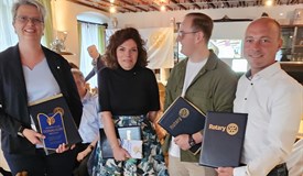 v.l.n.r. Verena, Isabella, Robin, Alexander - die "Neuen" im Mai 2026