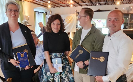 v.l.n.r. Verena, Isabella, Robin, Alexander - die "Neuen" im Mai 2026